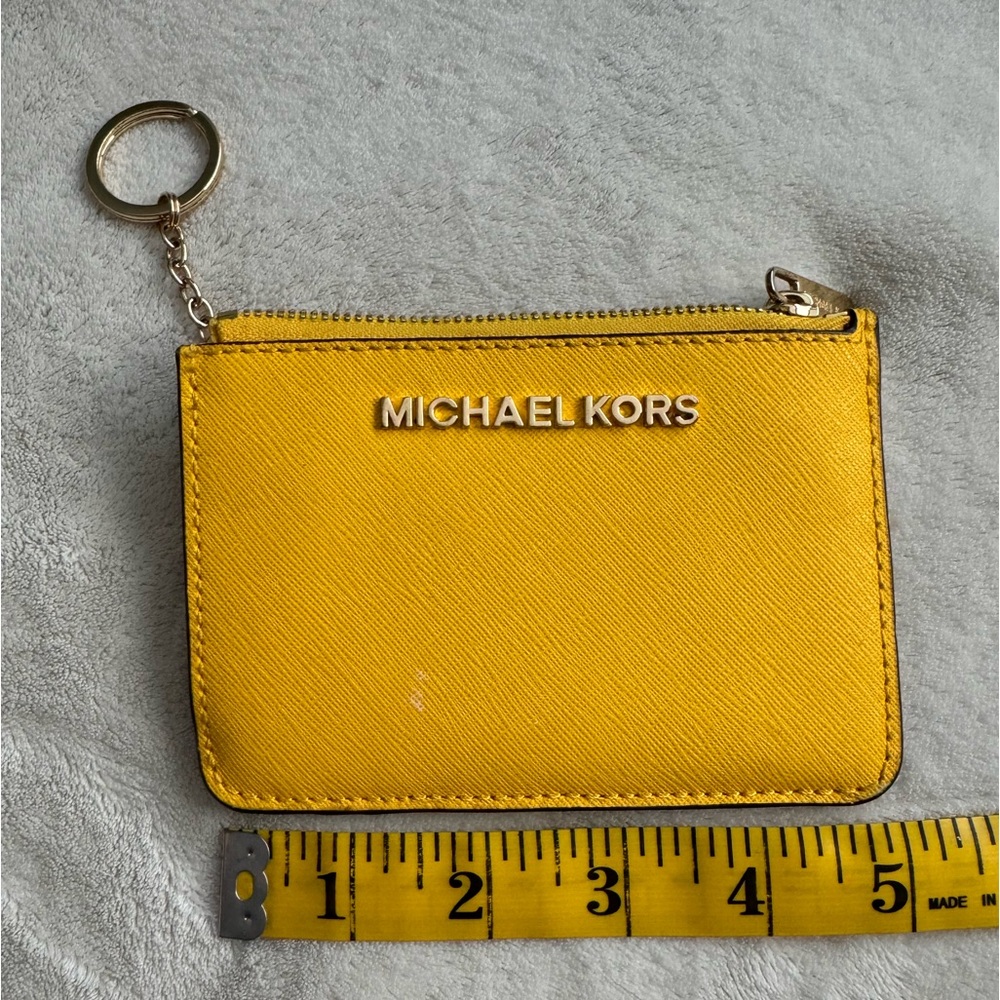 *SOLD* Michael Kors Yellow Zippy Coin Wallet Keychain